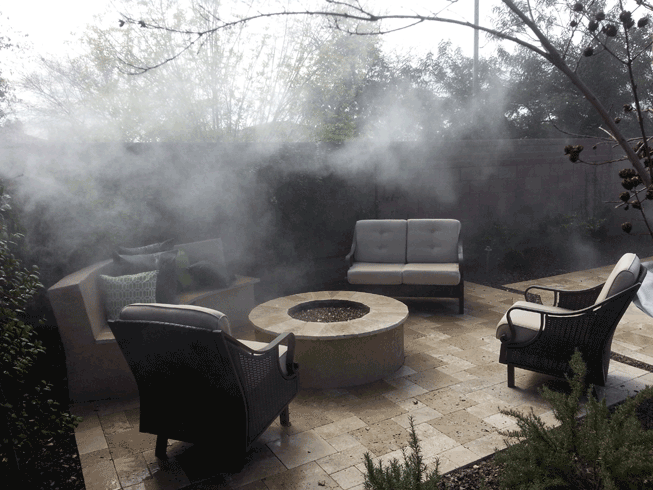 fogging system in shrubs